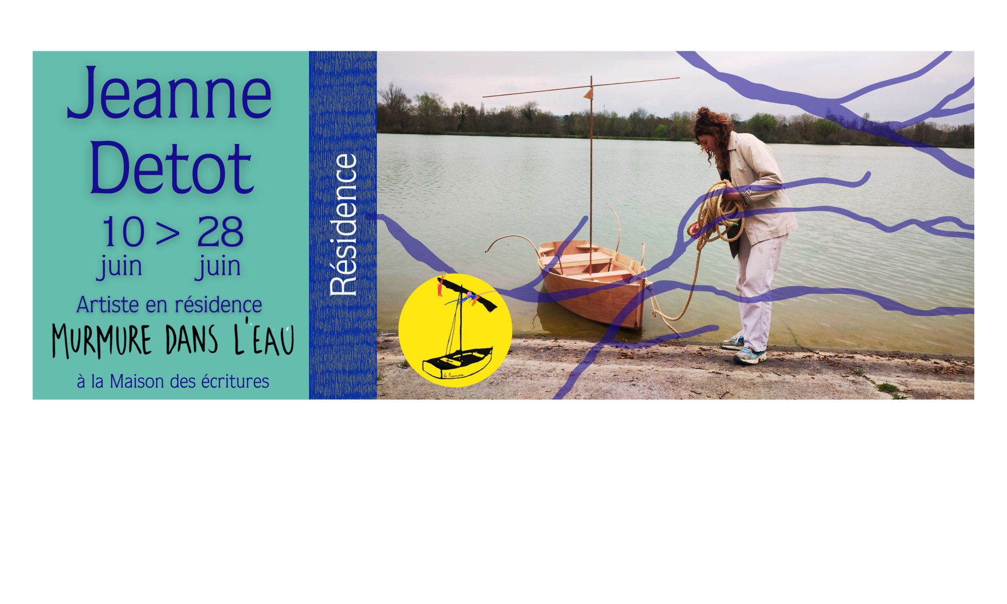Samedi 28 juin, Rendez-vous au pont de Lombez  pour la mise à l'eau de la barque "Murmure",  sculpture flottante, poétique et littéraire de l'artiste Jeanne Detot.  Nous accompagnerons sa navigation jusqu'à Samatan  en cheminant le long des berges.   Il est encore temps d'écrire votre lettre à l'eau et à la nature, et de la confier à "Murmure", pour qu'elle atteigne ses destinataires. Contactez-nous !